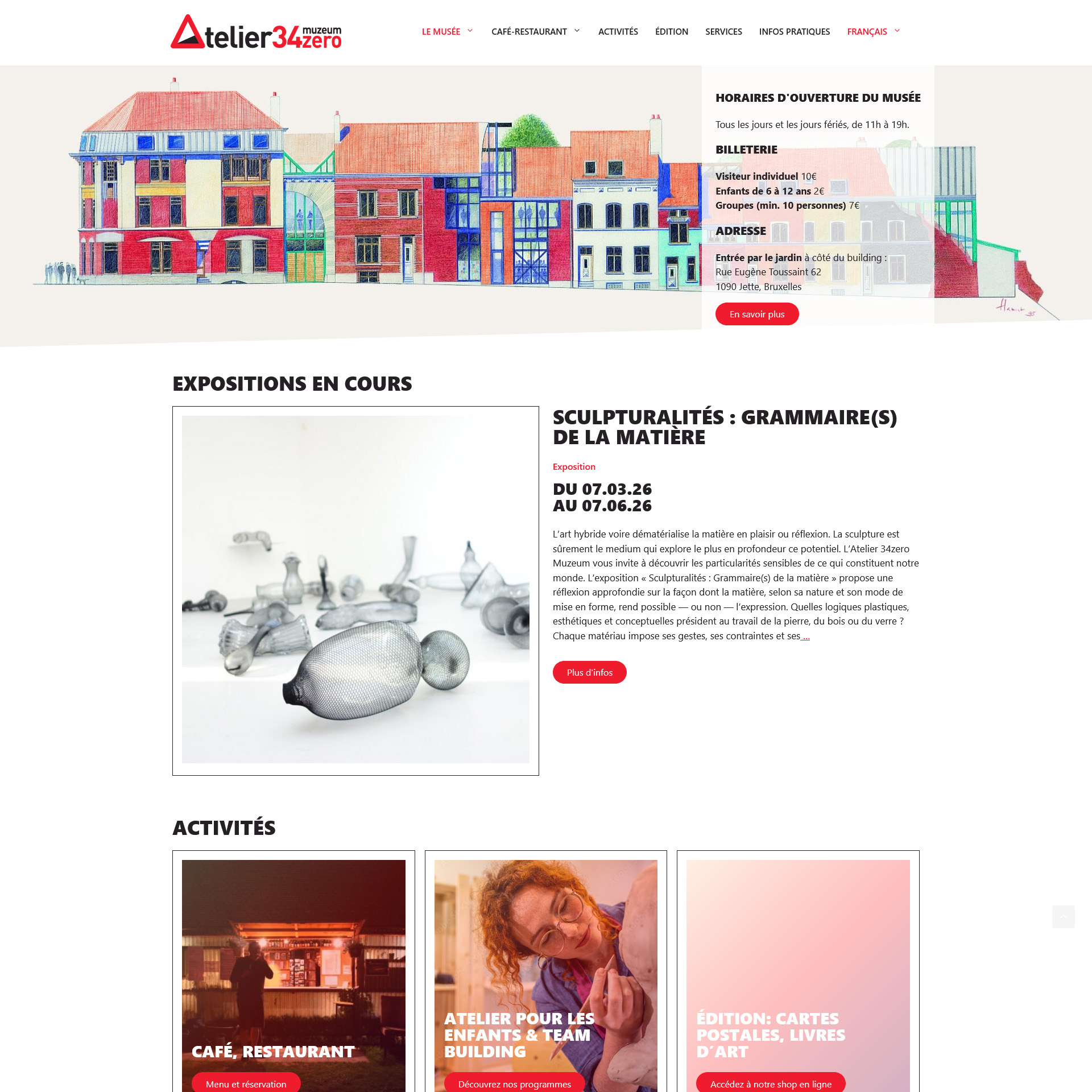 Site web réalisé pour Atelier 34zero par Atomic Design